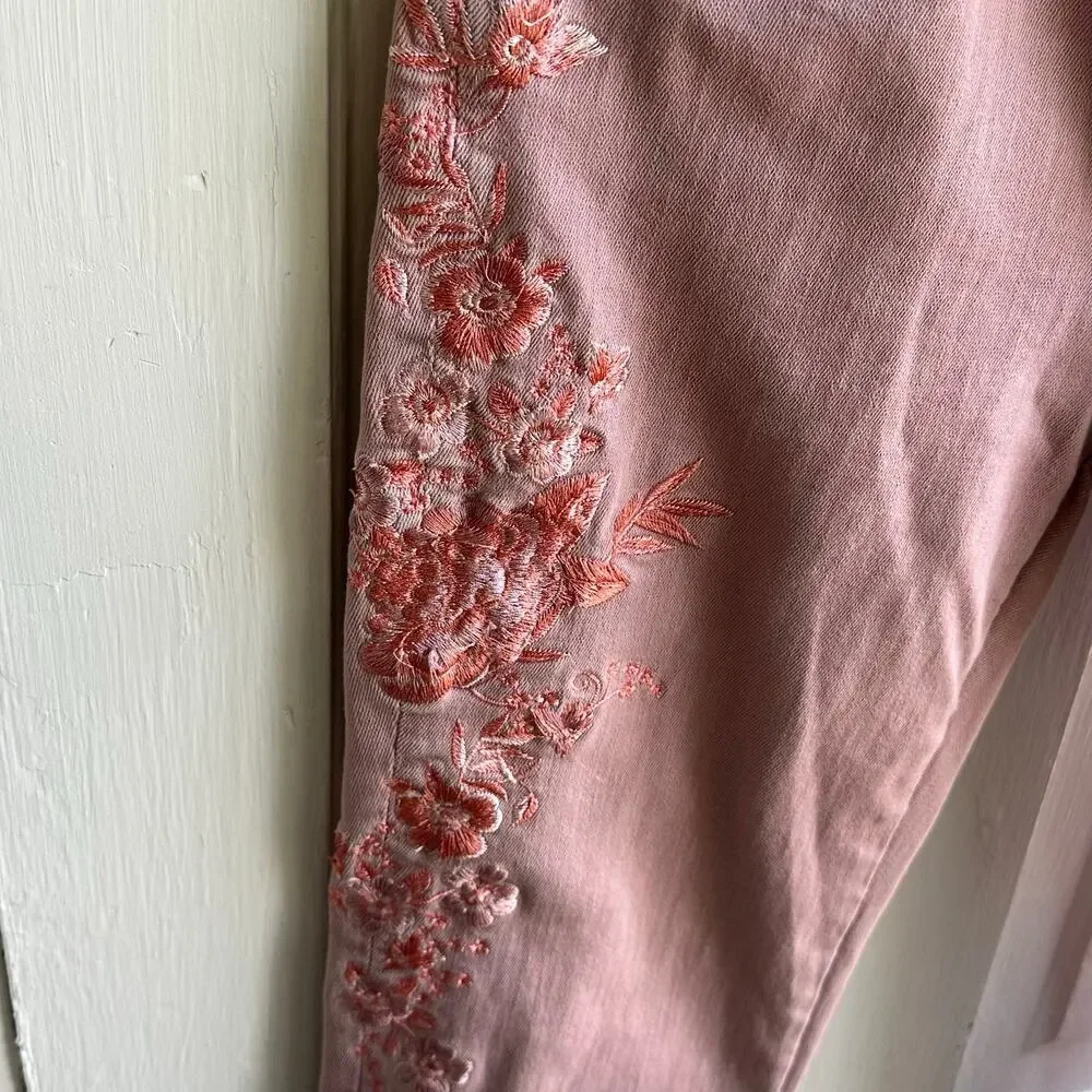 Driftwood Colette Blossom Embroidered Jeans – Size 28